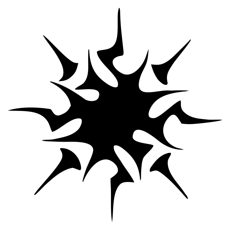 Tribal Spiky Snowflake Mark
