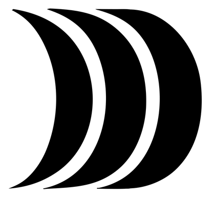 Triple Crescent Moon Badge