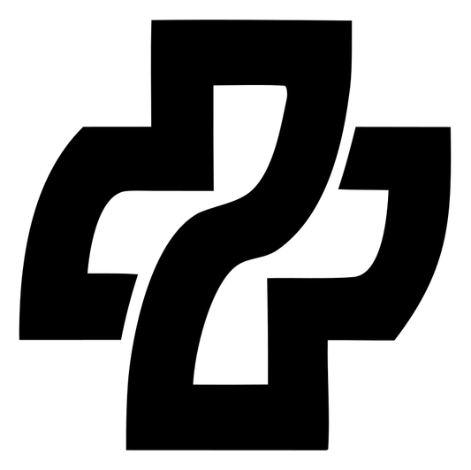 Twisted Cross Negative Space Mark
