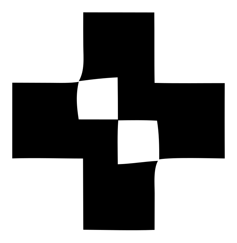 Twisted Plus Sign Logo