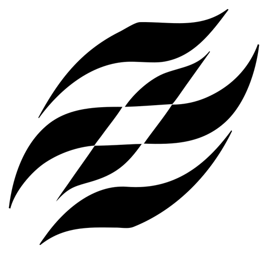 Waving Checkered Flag Football Mark