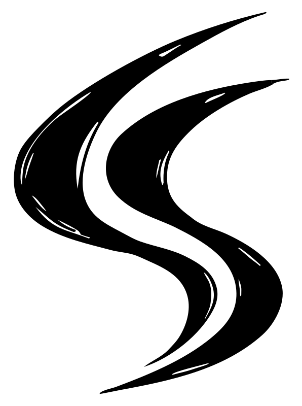 Winding Road Hand-Drawn Mark