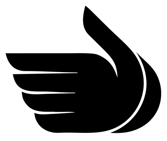 Winged Hand Silhouette Mark
